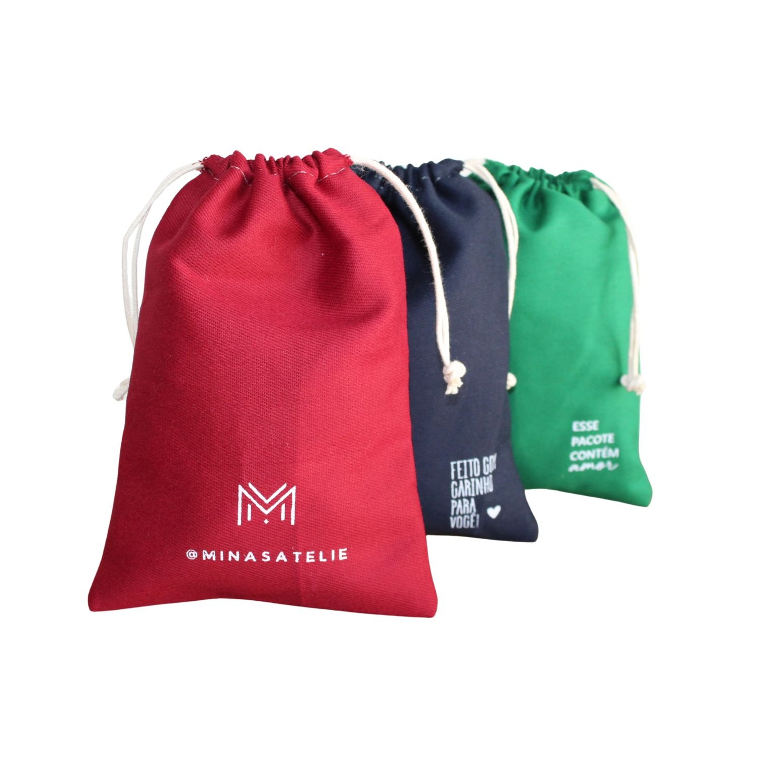 Sacos coloridos de Sarja